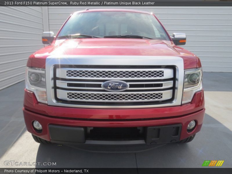 Ruby Red Metallic / Platinum Unique Black Leather 2013 Ford F150 Platinum SuperCrew