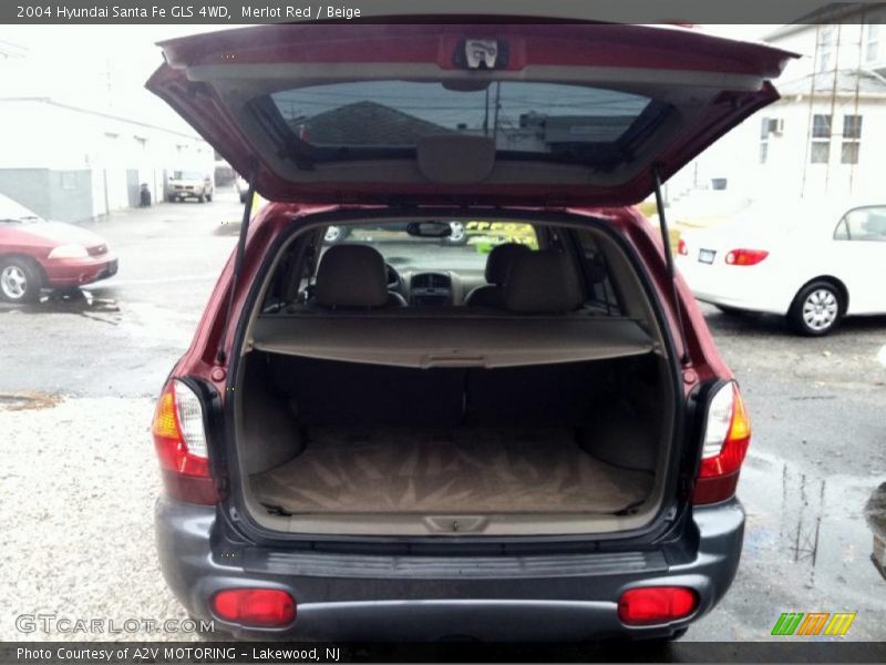 Merlot Red / Beige 2004 Hyundai Santa Fe GLS 4WD