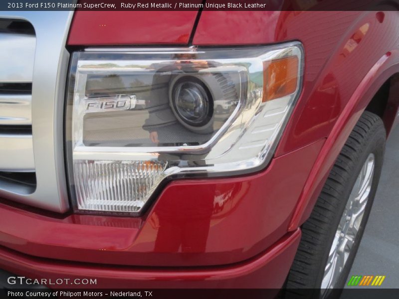 Ruby Red Metallic / Platinum Unique Black Leather 2013 Ford F150 Platinum SuperCrew
