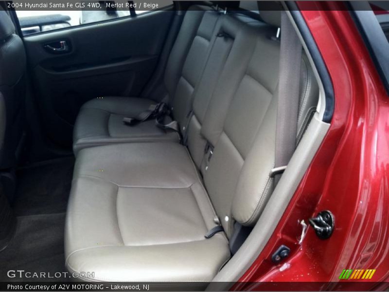Merlot Red / Beige 2004 Hyundai Santa Fe GLS 4WD