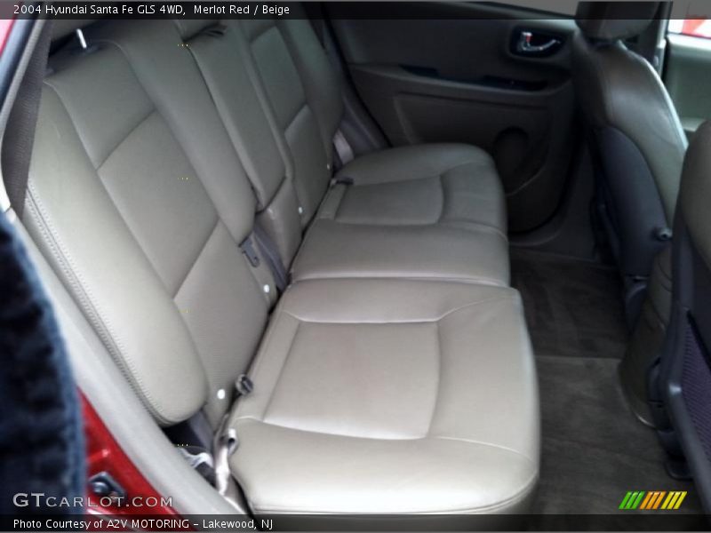 Merlot Red / Beige 2004 Hyundai Santa Fe GLS 4WD