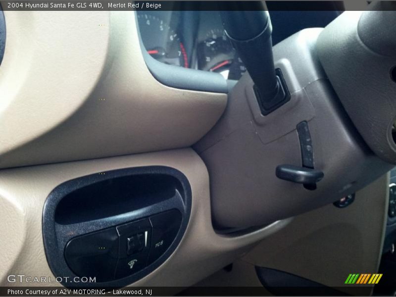 Merlot Red / Beige 2004 Hyundai Santa Fe GLS 4WD