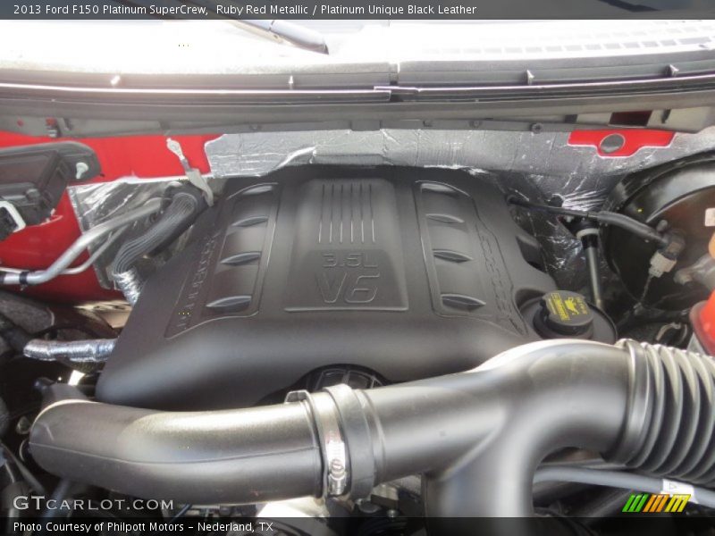 Ruby Red Metallic / Platinum Unique Black Leather 2013 Ford F150 Platinum SuperCrew