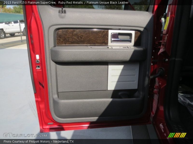Ruby Red Metallic / Platinum Unique Black Leather 2013 Ford F150 Platinum SuperCrew