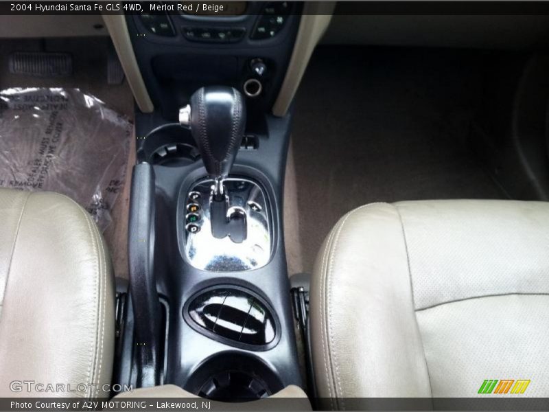 Merlot Red / Beige 2004 Hyundai Santa Fe GLS 4WD