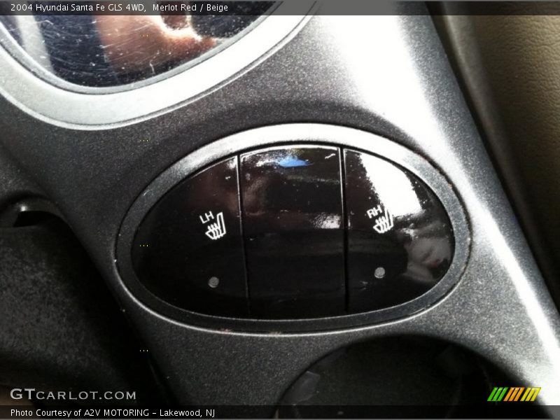 Merlot Red / Beige 2004 Hyundai Santa Fe GLS 4WD