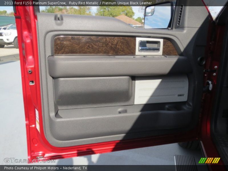 Ruby Red Metallic / Platinum Unique Black Leather 2013 Ford F150 Platinum SuperCrew