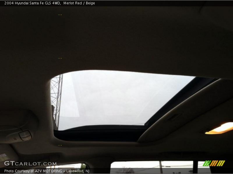 Merlot Red / Beige 2004 Hyundai Santa Fe GLS 4WD