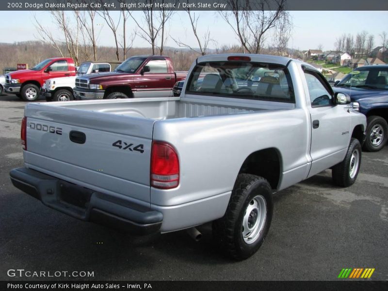 Bright Silver Metallic / Dark Slate Gray 2002 Dodge Dakota Regular Cab 4x4