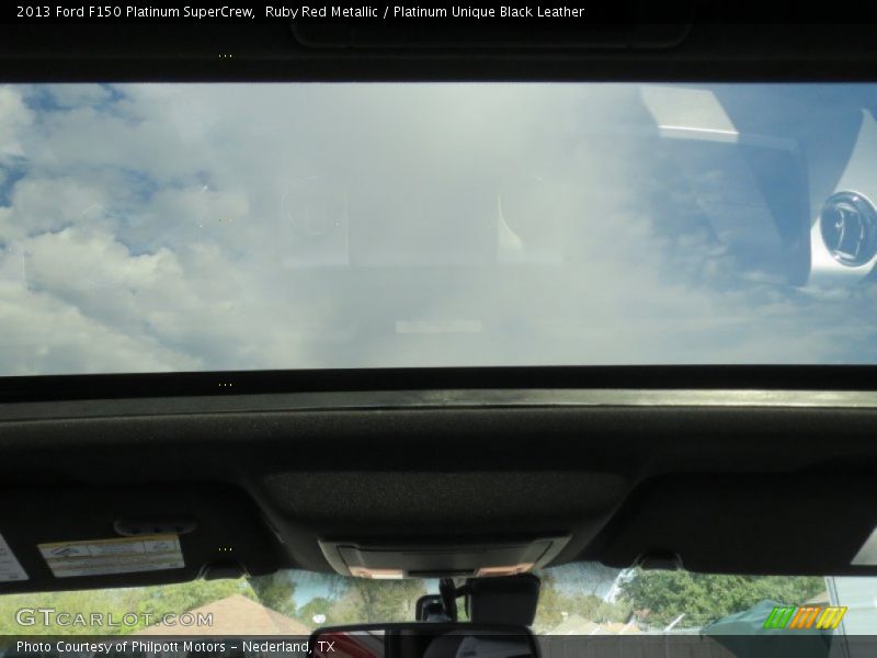 Ruby Red Metallic / Platinum Unique Black Leather 2013 Ford F150 Platinum SuperCrew