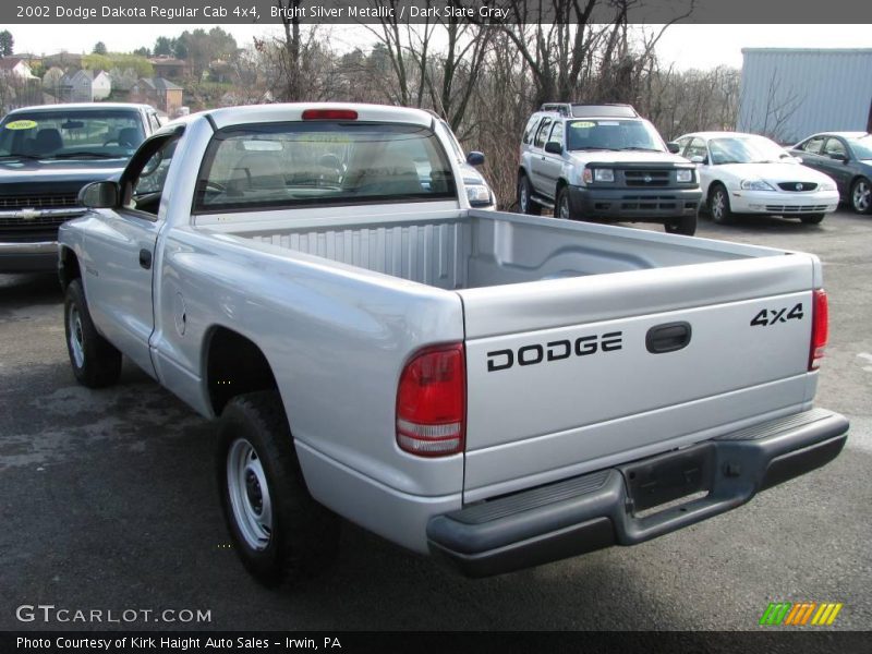 Bright Silver Metallic / Dark Slate Gray 2002 Dodge Dakota Regular Cab 4x4