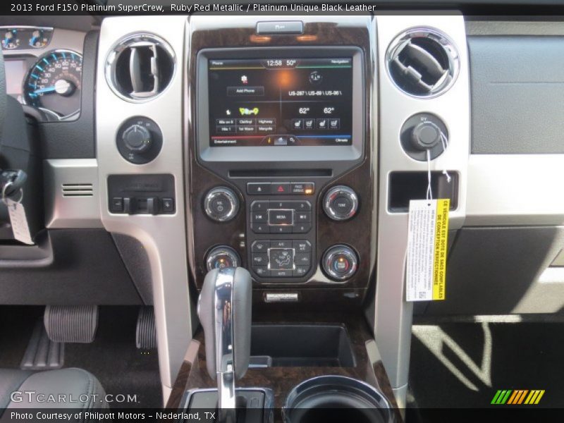 Ruby Red Metallic / Platinum Unique Black Leather 2013 Ford F150 Platinum SuperCrew