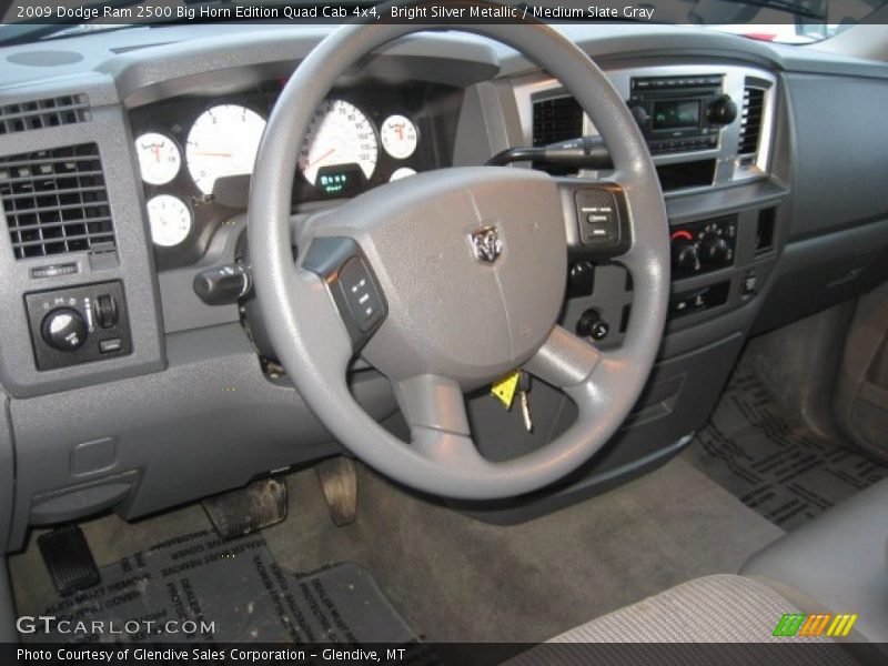 Bright Silver Metallic / Medium Slate Gray 2009 Dodge Ram 2500 Big Horn Edition Quad Cab 4x4