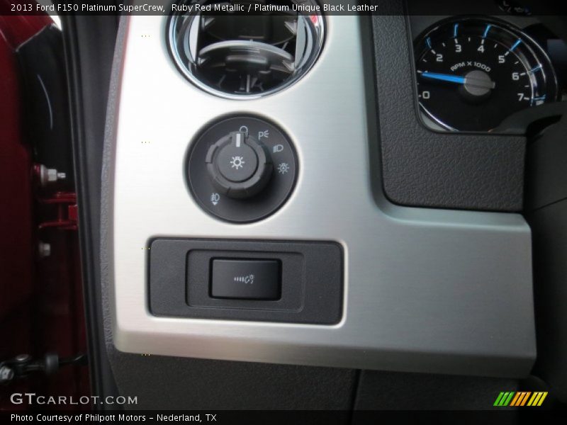 Ruby Red Metallic / Platinum Unique Black Leather 2013 Ford F150 Platinum SuperCrew
