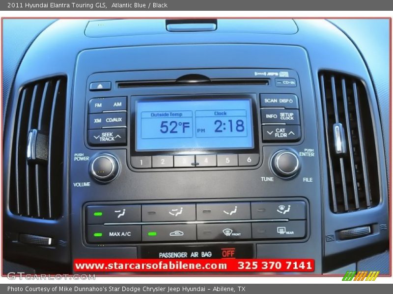 Atlantic Blue / Black 2011 Hyundai Elantra Touring GLS