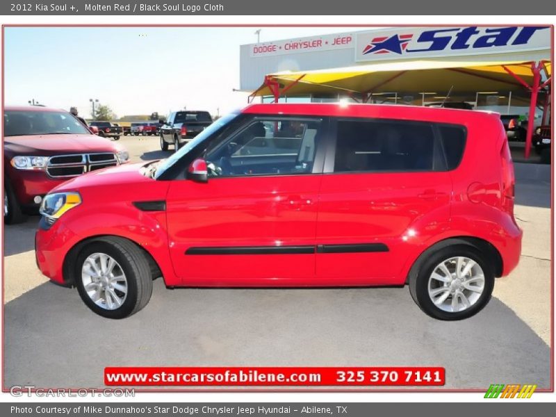 Molten Red / Black Soul Logo Cloth 2012 Kia Soul +