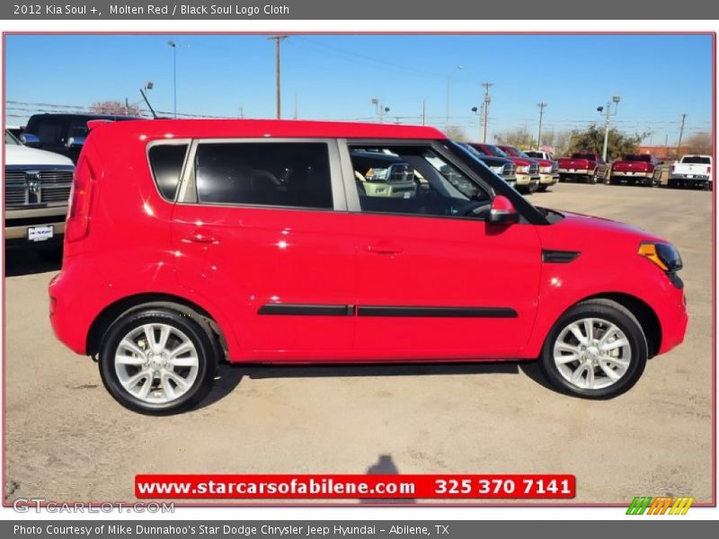 Molten Red / Black Soul Logo Cloth 2012 Kia Soul +