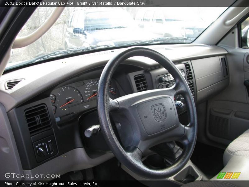 Bright Silver Metallic / Dark Slate Gray 2002 Dodge Dakota Regular Cab 4x4