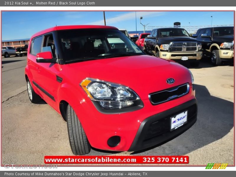 Molten Red / Black Soul Logo Cloth 2012 Kia Soul +