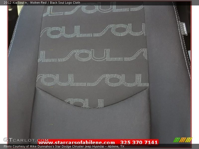Molten Red / Black Soul Logo Cloth 2012 Kia Soul +