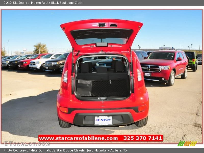 Molten Red / Black Soul Logo Cloth 2012 Kia Soul +