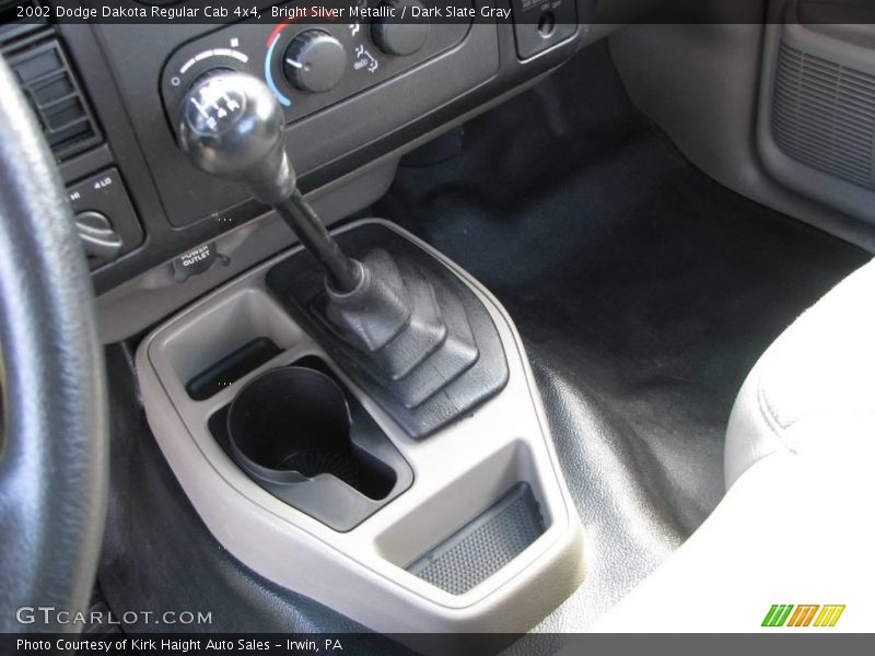 Bright Silver Metallic / Dark Slate Gray 2002 Dodge Dakota Regular Cab 4x4