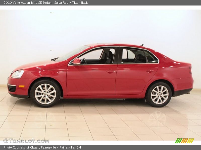 Salsa Red / Titan Black 2010 Volkswagen Jetta SE Sedan