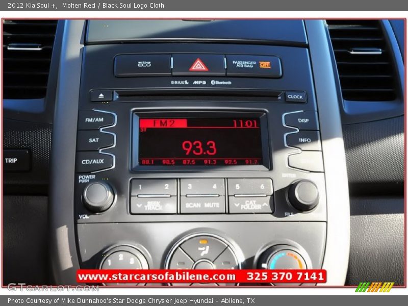 Molten Red / Black Soul Logo Cloth 2012 Kia Soul +