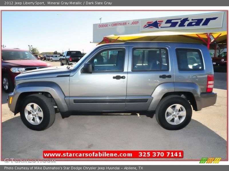 Mineral Gray Metallic / Dark Slate Gray 2012 Jeep Liberty Sport