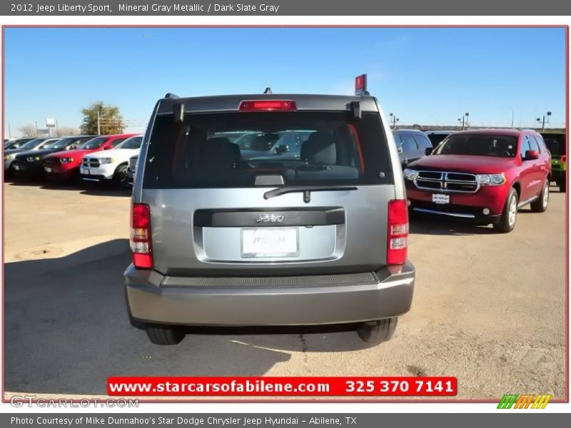Mineral Gray Metallic / Dark Slate Gray 2012 Jeep Liberty Sport