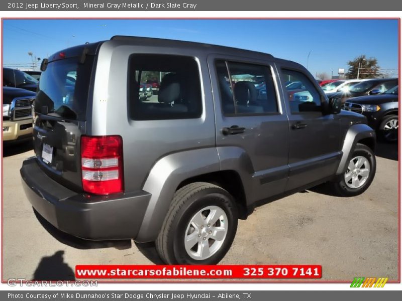 Mineral Gray Metallic / Dark Slate Gray 2012 Jeep Liberty Sport