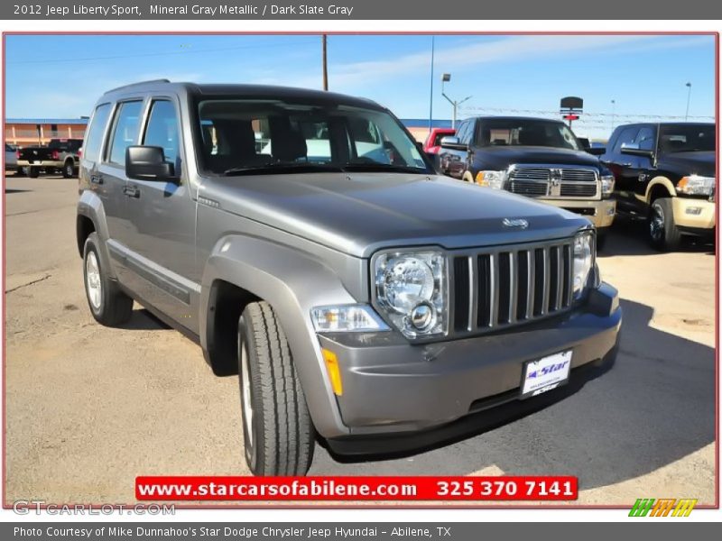 Mineral Gray Metallic / Dark Slate Gray 2012 Jeep Liberty Sport
