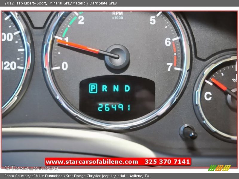 Mineral Gray Metallic / Dark Slate Gray 2012 Jeep Liberty Sport