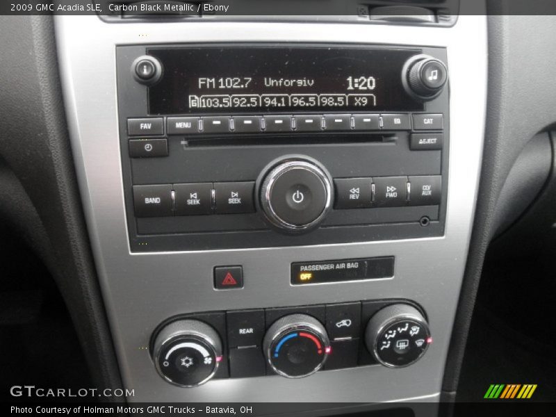 Carbon Black Metallic / Ebony 2009 GMC Acadia SLE