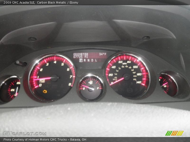 Carbon Black Metallic / Ebony 2009 GMC Acadia SLE