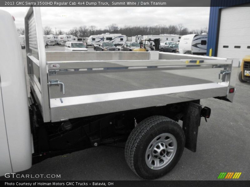 Summit White / Dark Titanium 2013 GMC Sierra 3500HD Regular Cab 4x4 Dump Truck