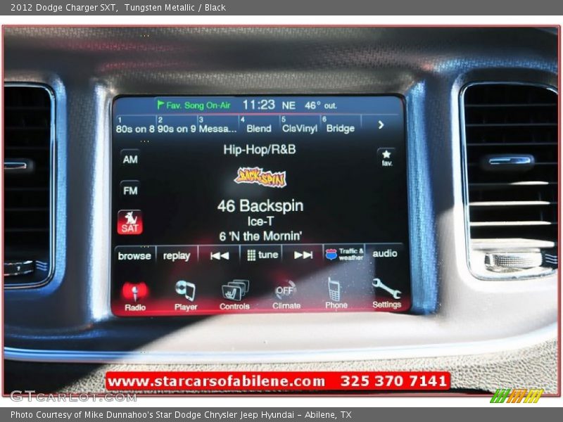 Tungsten Metallic / Black 2012 Dodge Charger SXT