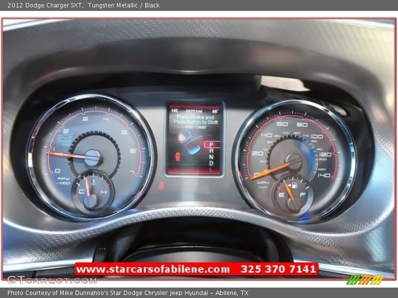 Tungsten Metallic / Black 2012 Dodge Charger SXT