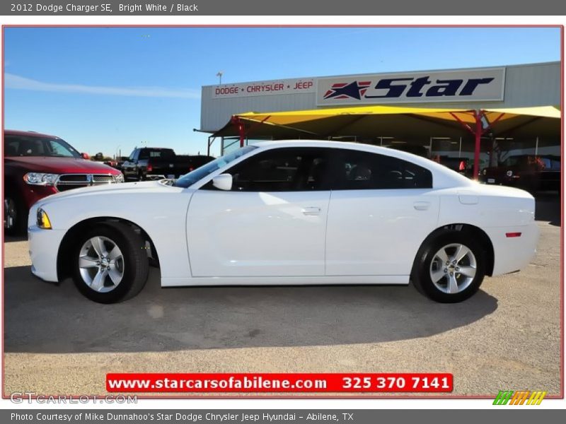 Bright White / Black 2012 Dodge Charger SE
