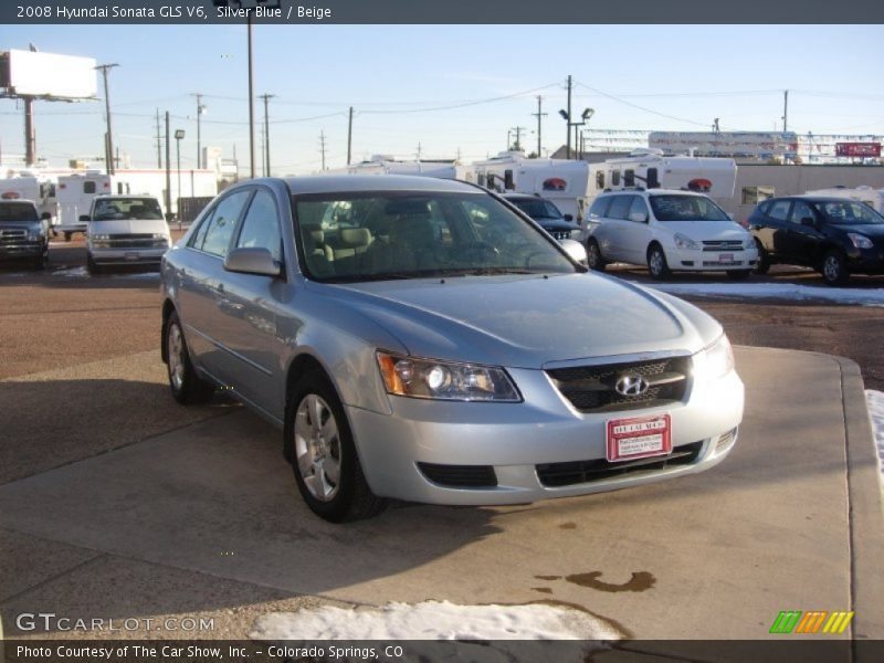 Silver Blue / Beige 2008 Hyundai Sonata GLS V6