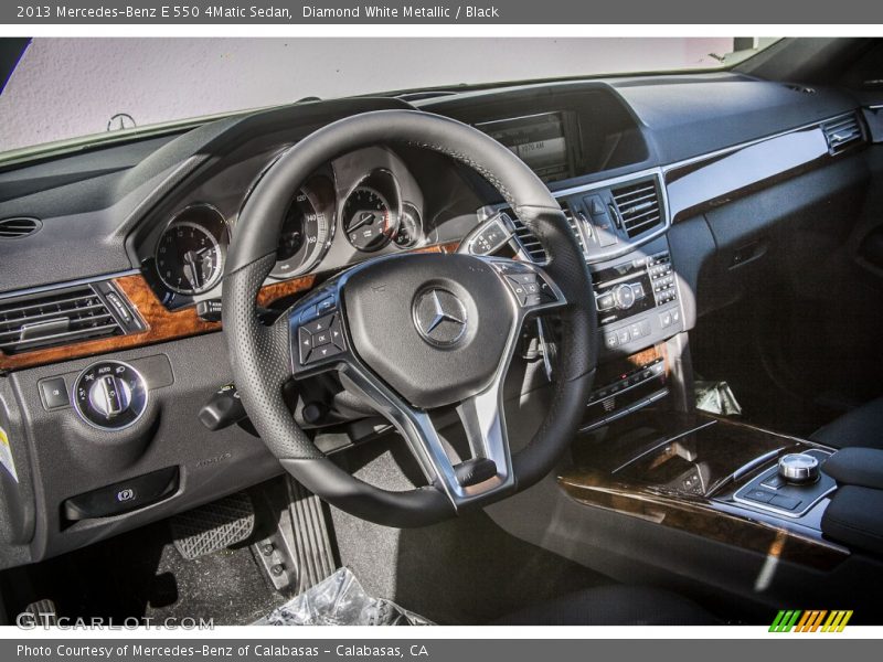 Diamond White Metallic / Black 2013 Mercedes-Benz E 550 4Matic Sedan