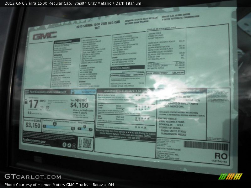 Stealth Gray Metallic / Dark Titanium 2013 GMC Sierra 1500 Regular Cab