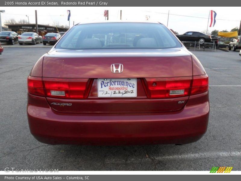 Redondo Red Pearl / Gray 2005 Honda Accord EX Sedan