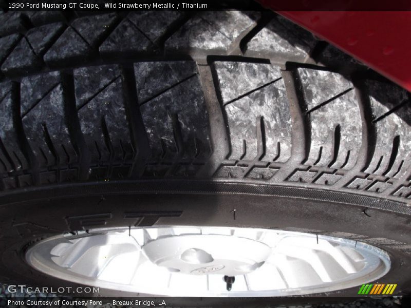Wild Strawberry Metallic / Titanium 1990 Ford Mustang GT Coupe