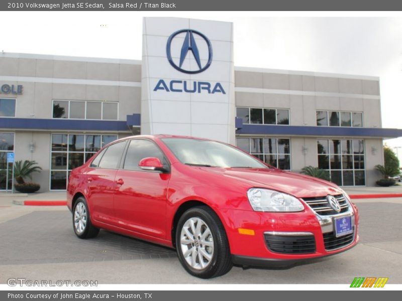 Salsa Red / Titan Black 2010 Volkswagen Jetta SE Sedan