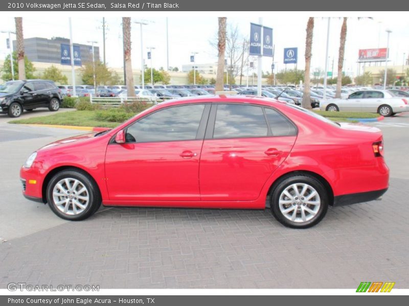 Salsa Red / Titan Black 2010 Volkswagen Jetta SE Sedan