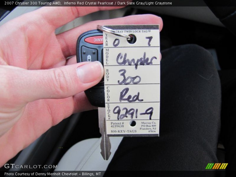 Inferno Red Crystal Pearlcoat / Dark Slate Gray/Light Graystone 2007 Chrysler 300 Touring AWD