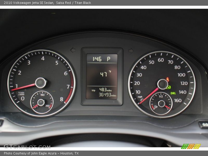 Salsa Red / Titan Black 2010 Volkswagen Jetta SE Sedan