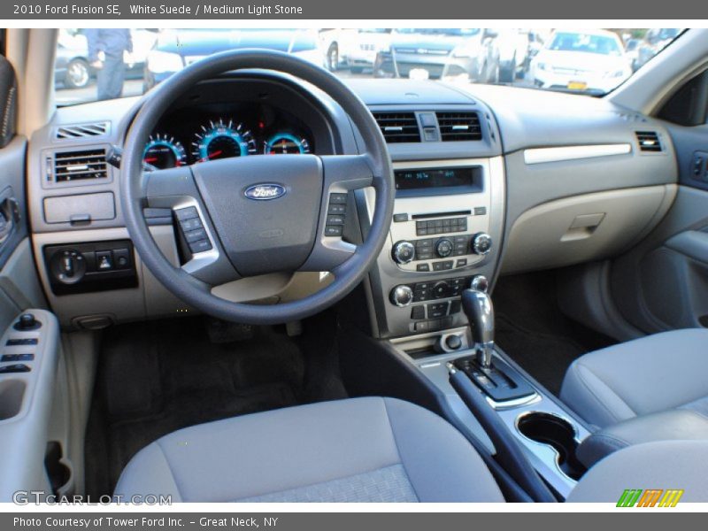 White Suede / Medium Light Stone 2010 Ford Fusion SE