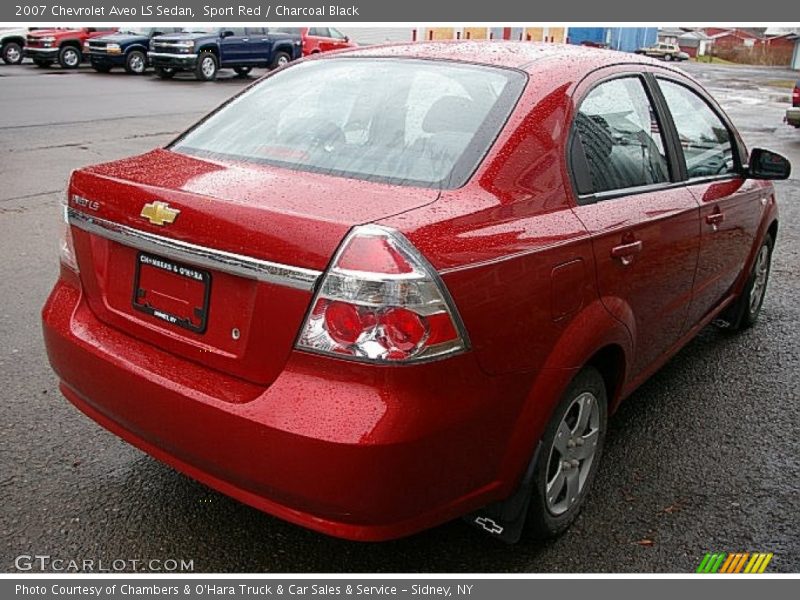 Sport Red / Charcoal Black 2007 Chevrolet Aveo LS Sedan